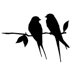 home & garden : Metalen Vogel Silhouet - Tuin Kunst Decoratie - Metaal in Liefdeskoppel van Pantino