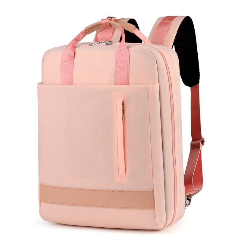 bags : Diefstal Rugzak - Beige in Roze van Pantino