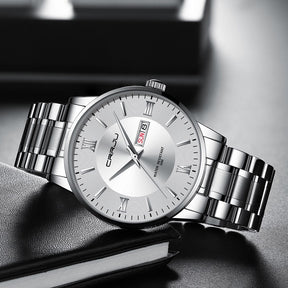watches : Heren sporthorloge zwart - Waterdicht siliconen chronograaf met datum en stopwatch in van Pantino