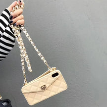Phone Case : Tas Telefoonhouder iPhone Roze - Compact Dagelijks Gebruik - Siliconen in Beige van Pantino