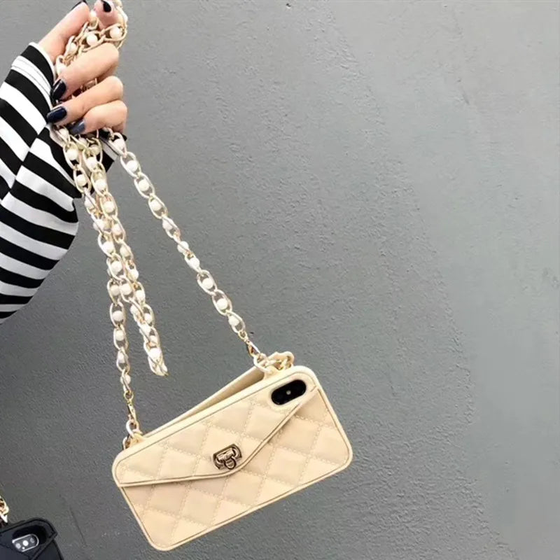Phone Case : Tas Telefoonhouder iPhone Roze - Compact Dagelijks Gebruik - Siliconen in Beige van Pantino