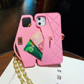 Phone Case : Tas Telefoonhouder iPhone Roze - Compact Dagelijks Gebruik - Siliconen in van Pantino