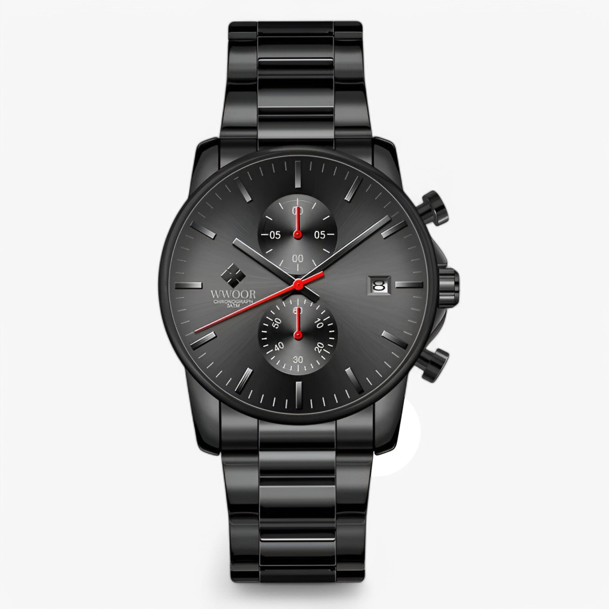 watches : Horloge Goud - Luxe Zakelijk Chronograafhorloge in Zwart rood van Pantino