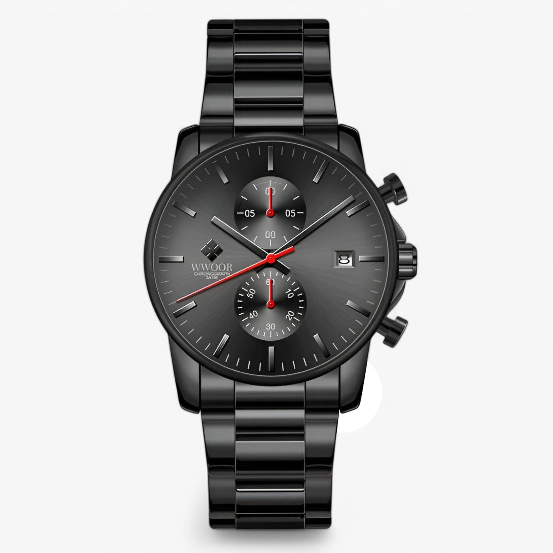 watches : Horloge Goud - Luxe Zakelijk Chronograafhorloge in Zwart rood van Pantino
