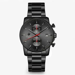 watches : Horloge Goud - Luxe Zakelijk Chronograafhorloge in Zwart rood van Pantino