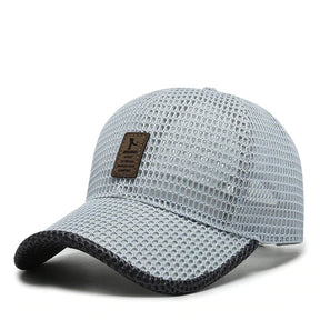 Hat : Pet Zwart - Breeze Cap - De Ultieme Ademende voor de Zomer in Lichtgrijs van Pantino