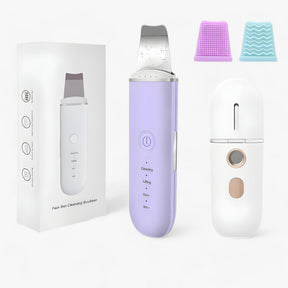 Skin Care Tool Set : Ring Oranje Ensemble - SkinScrub Pro - Ultrasone Gezichtsspatel in Violet Ensemble 1 van Pantino