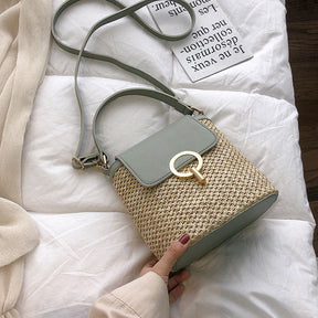 bags : Dames Handtas Polyester - Bruin in Groen 20cm x21cm x12cm van Pantino
