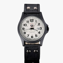 Women's Watch : Eleganza Dagelijks - Dameshorloge met Datumaanduiding en Sportieve Stijl - Zwart Wit in zwart wit van Pantino