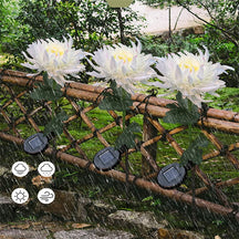 home & garden : Chrysanthemum LED Solar Licht Roze - Tuin Decoratief Bloemlicht - Solar LED in Wit van Pantino