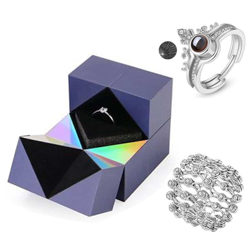 Bracelet : Armband Zilver - Ring & Puzzel Box in Zilver van Pantino