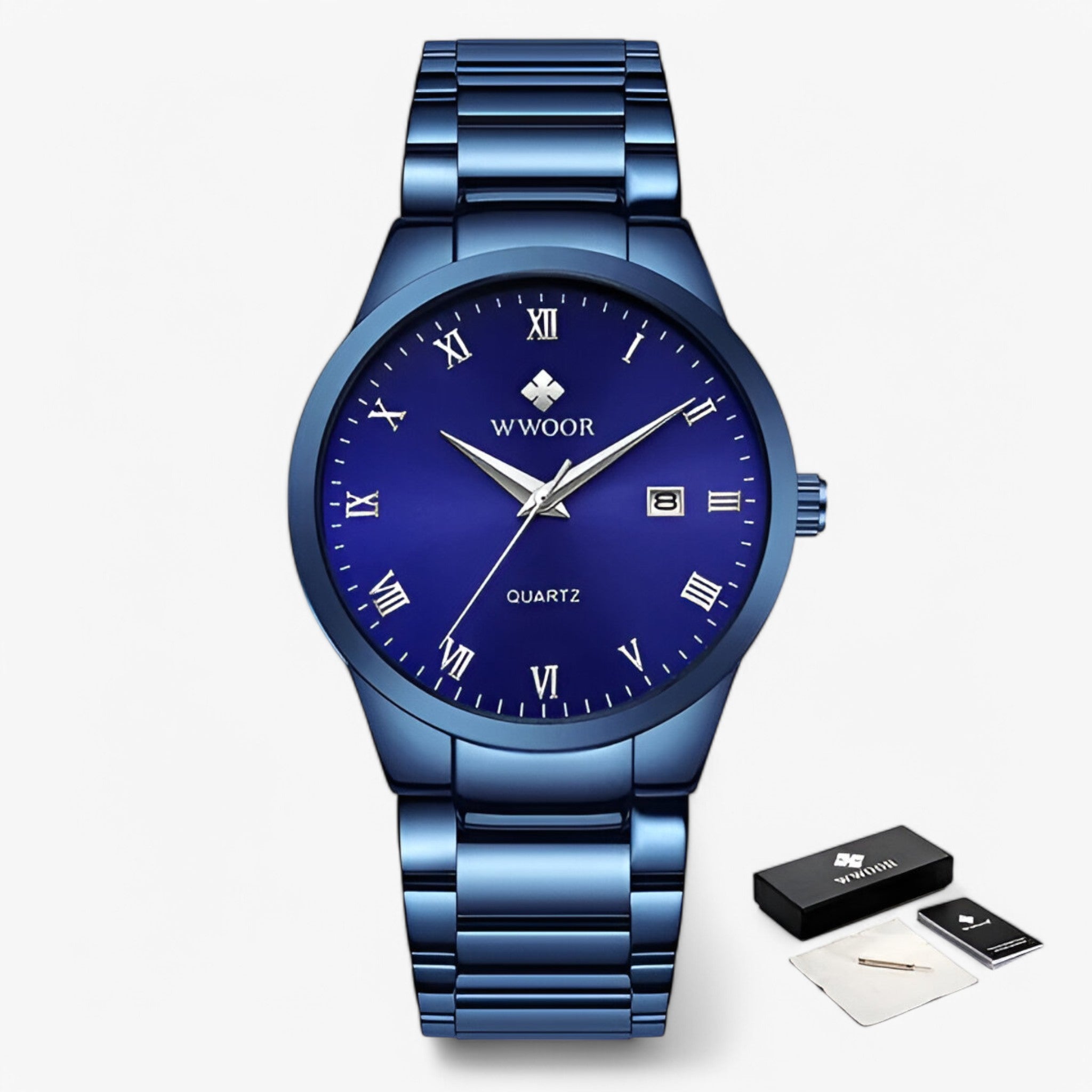 Elegant Heren Stalen Kwarts Horloge