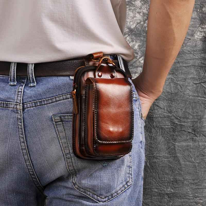 Belt Bag : Heuptasje voor heren in zwart leer – Elegant en praktisch voor dagelijks gebruik in van Pantino