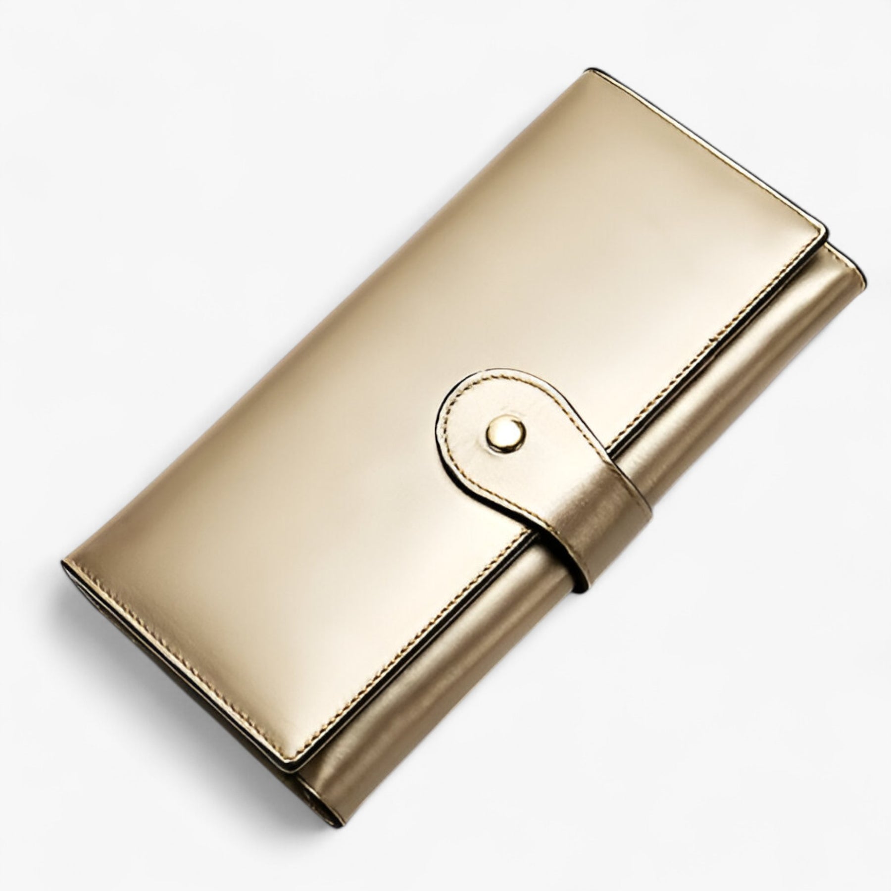 bags : Portemonnee Dames Rood - Luxe Lederen - Compact en Stijlvol in Goud van Pantino
