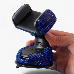 Car Phone Holder : Auto-Handyhouder van Strass - Elegant 360° voor Dashboard, Raam en Ventilatierooster - Paars in Blauw van Pantino