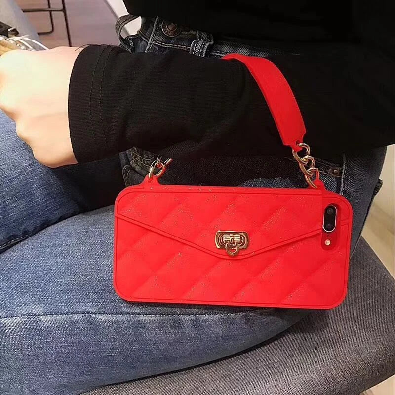 Phone Case : Tas Telefoonhouder iPhone Roze - Compact Dagelijks Gebruik - Siliconen in van Pantino