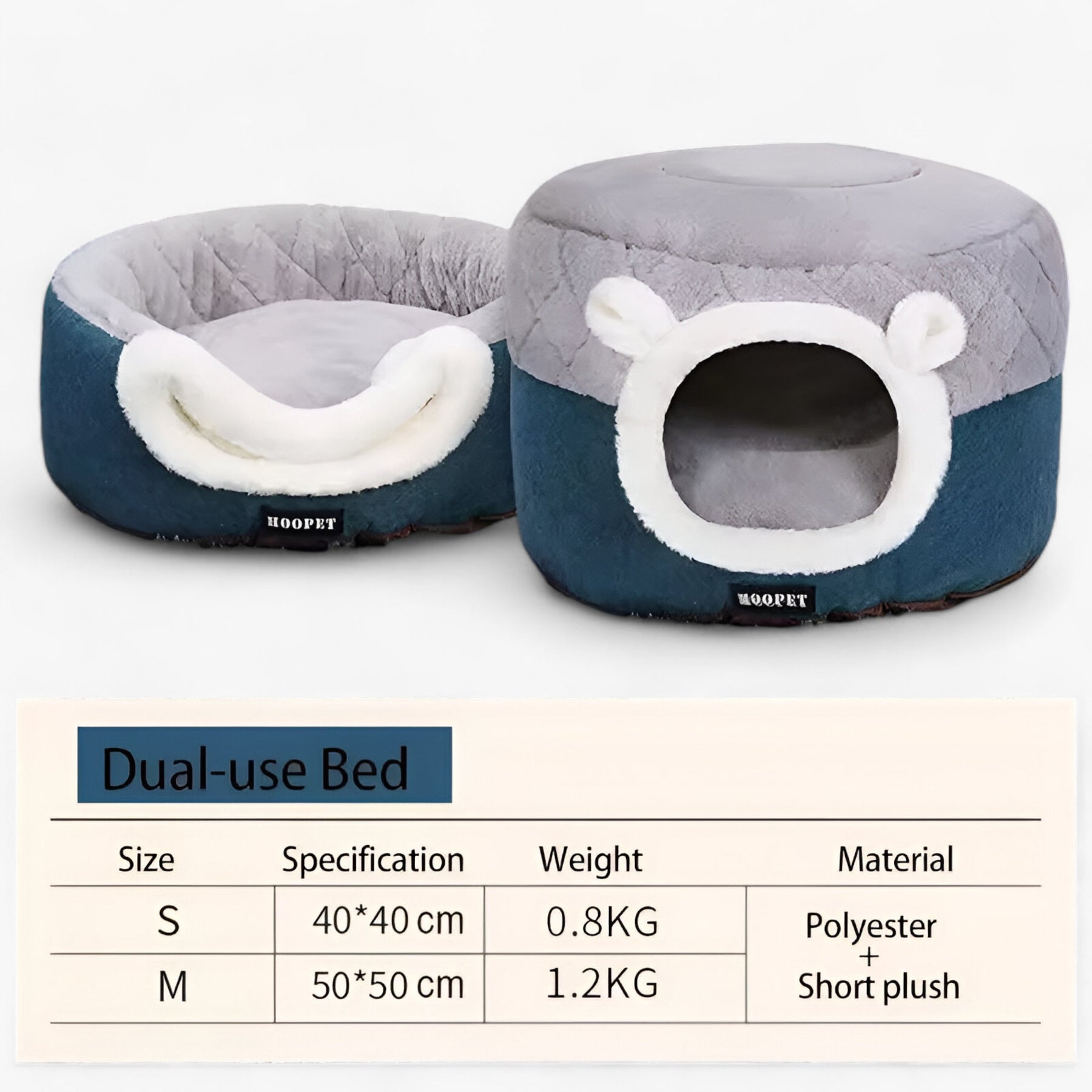 pets : Hoepel Kattenbed - Warm, Zacht en Knus Nest - Blauw1 in Blauw1 van Pantino
