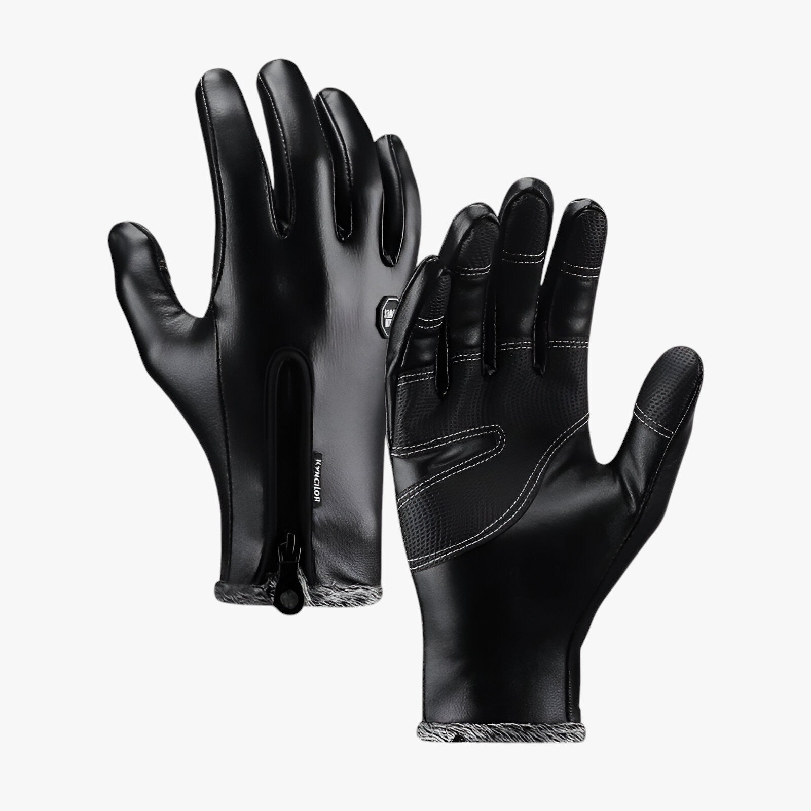 Gloves : Handschoenen Heren Zwart - Warme en Winddichte Touchscreenhandschoenen in van Pantino