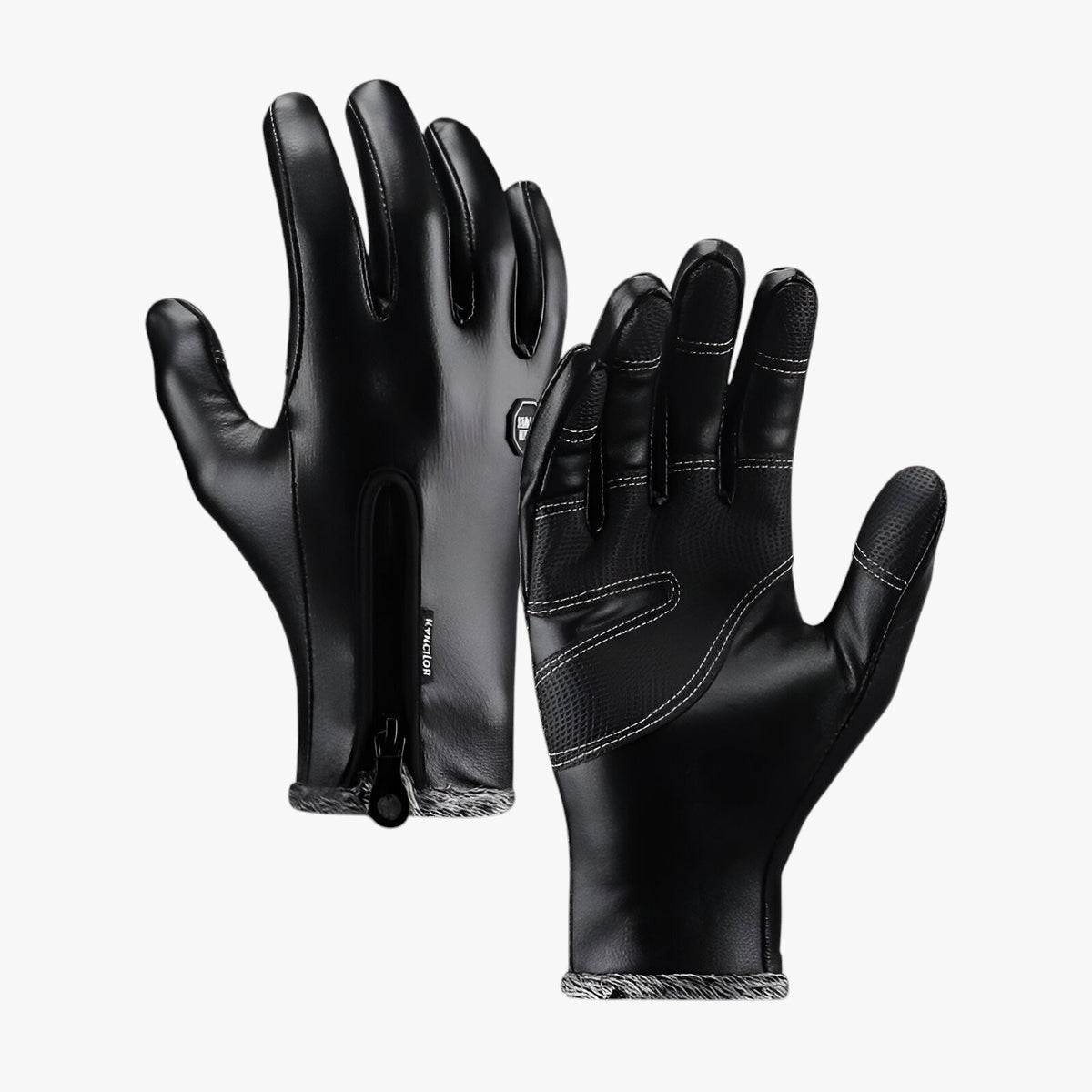 Gloves : Handschoenen Heren Zwart - Warme en Winddichte Touchscreenhandschoenen in van Pantino