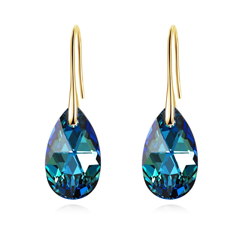 Earrings : Oorbellen Dames Zilver - Teardrop Kristal in van Pantino