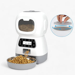 pets : Automatische Voederautomaat voor Dieren - Slimme Automatische Voederautomaat - Praktische Voeding in Voerbak voor huisdieren 3,5L van Pantino