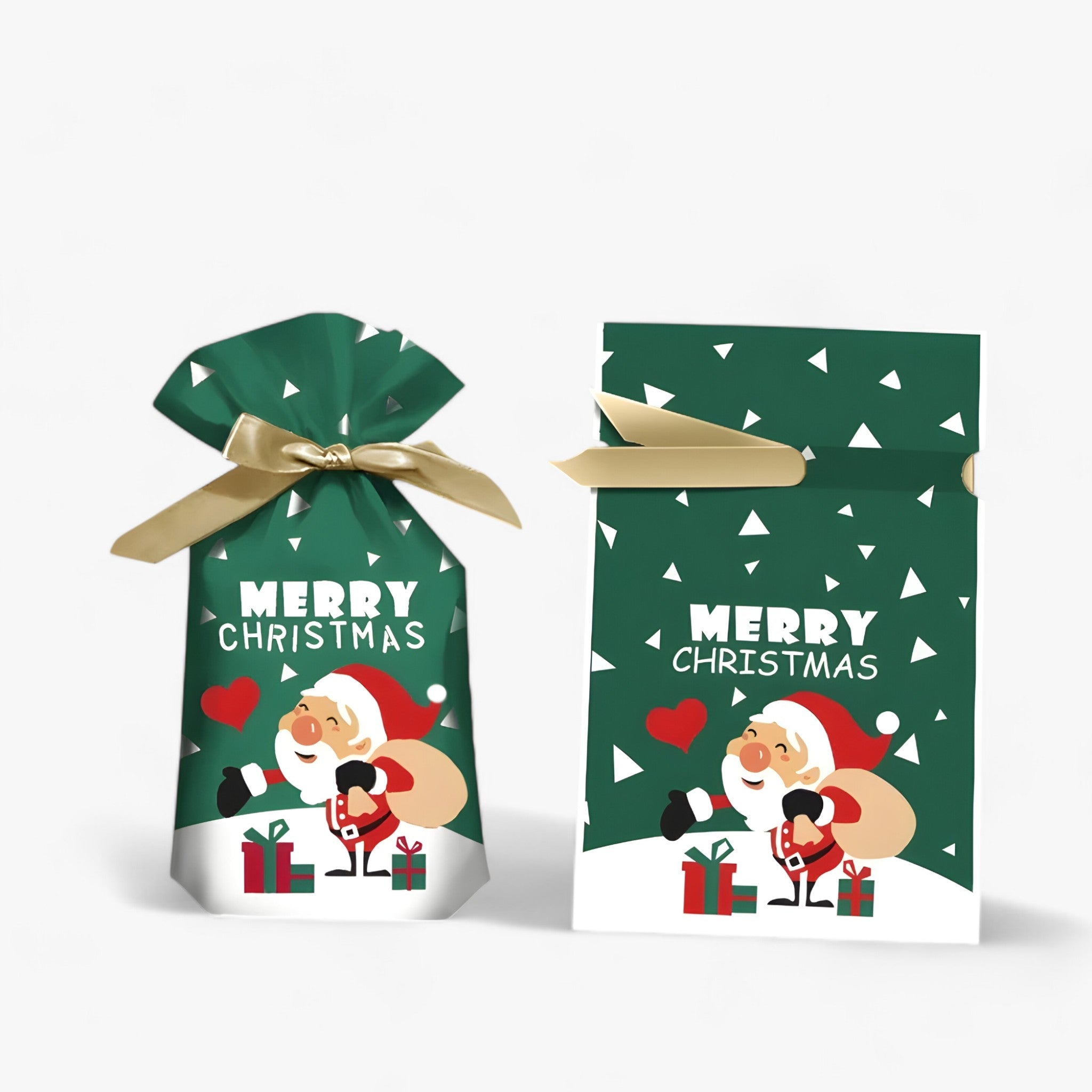 Gift Bag : Vader Kerstman Kerst Snoepzak - Cadeauverpakking - Herbruikbaar in 1 van Pantino