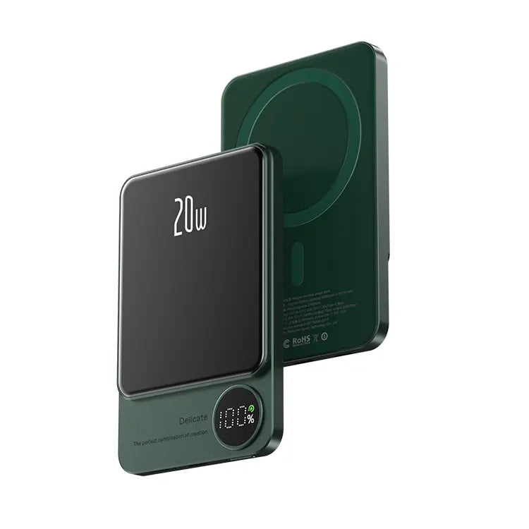 gadgets : Magnetische Powerbank (Draadloos) Dames 9 Mm - Groen in Groen van Pantino