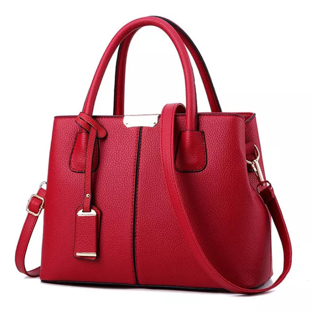 Bags : Schoudertas Emily Zwart van Echt Italiaans Leer voor Dames - Media, Elegant in wijn rood van Pantinoshop