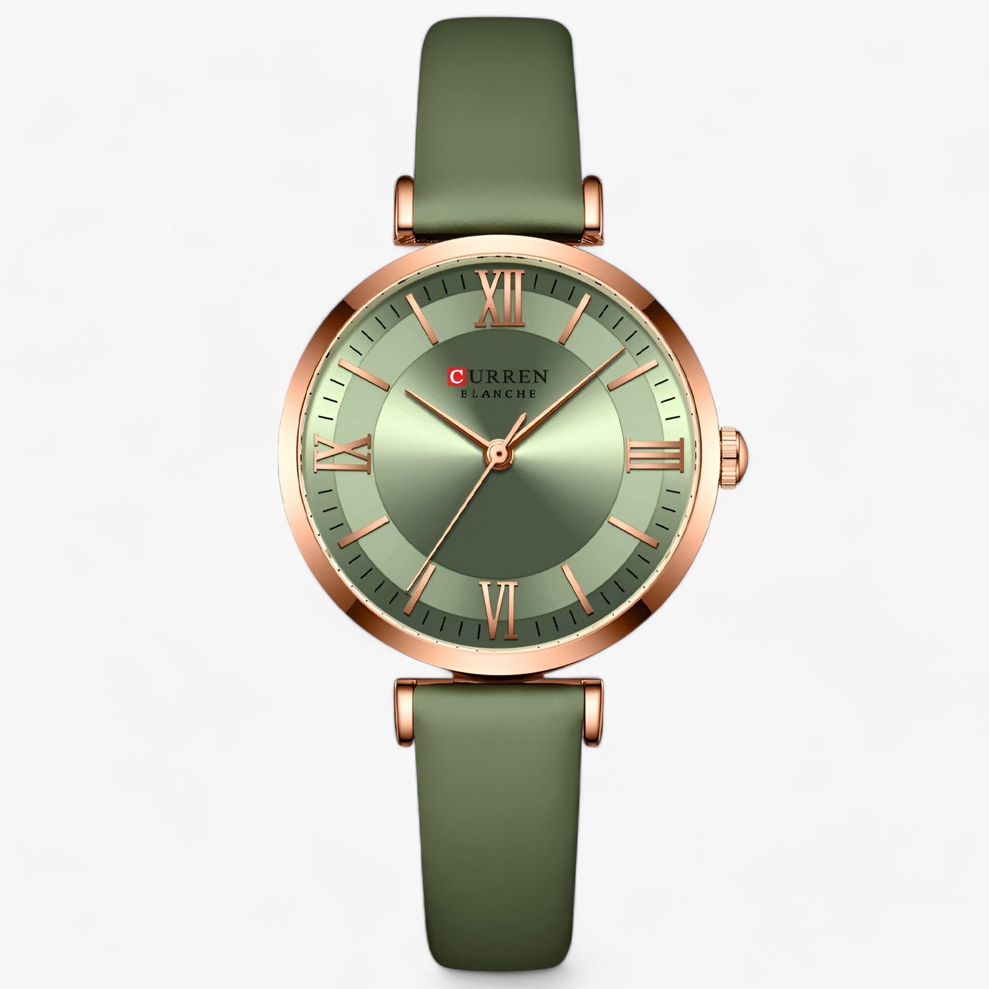 watches : Luxe Horloge voor Vrouwen Dames - Elegante Quartz Ontwerp - Groen in lichtgroen van Pantino