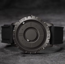watches : Horloge Zwart - Stalen Band - Het Uniekste van in Zwart - rubberen band van Pantino
