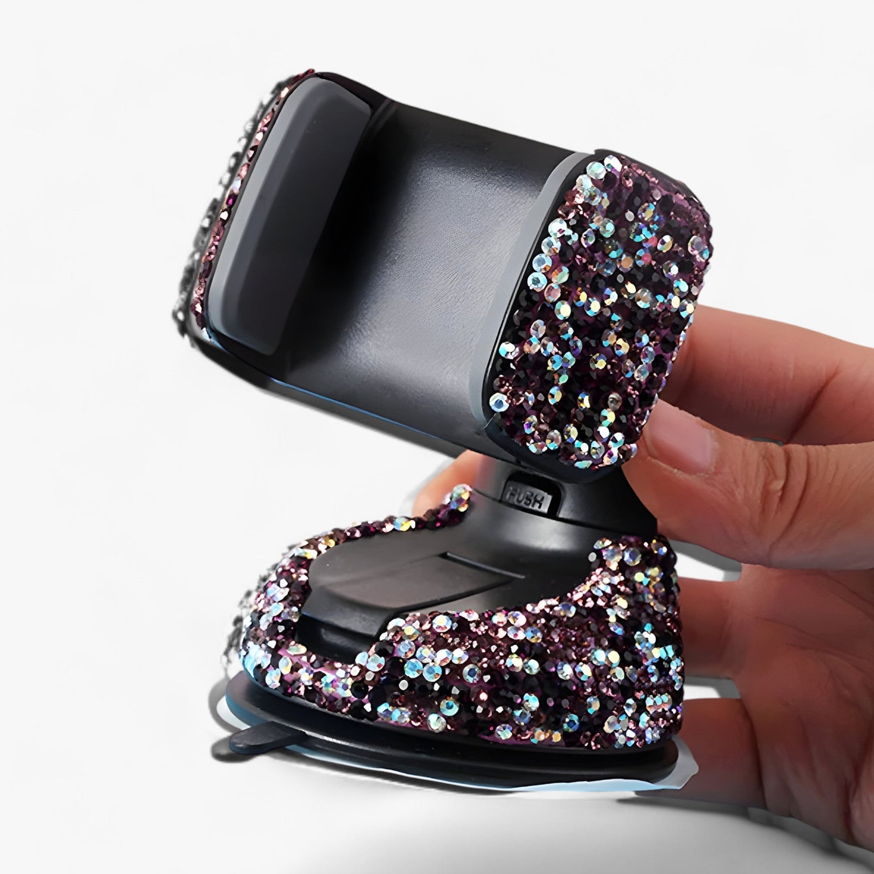 Car Phone Holder : Auto-Handyhouder van Strass - Elegant 360° voor Dashboard, Raam en Ventilatierooster - Paars in Paars van Pantino