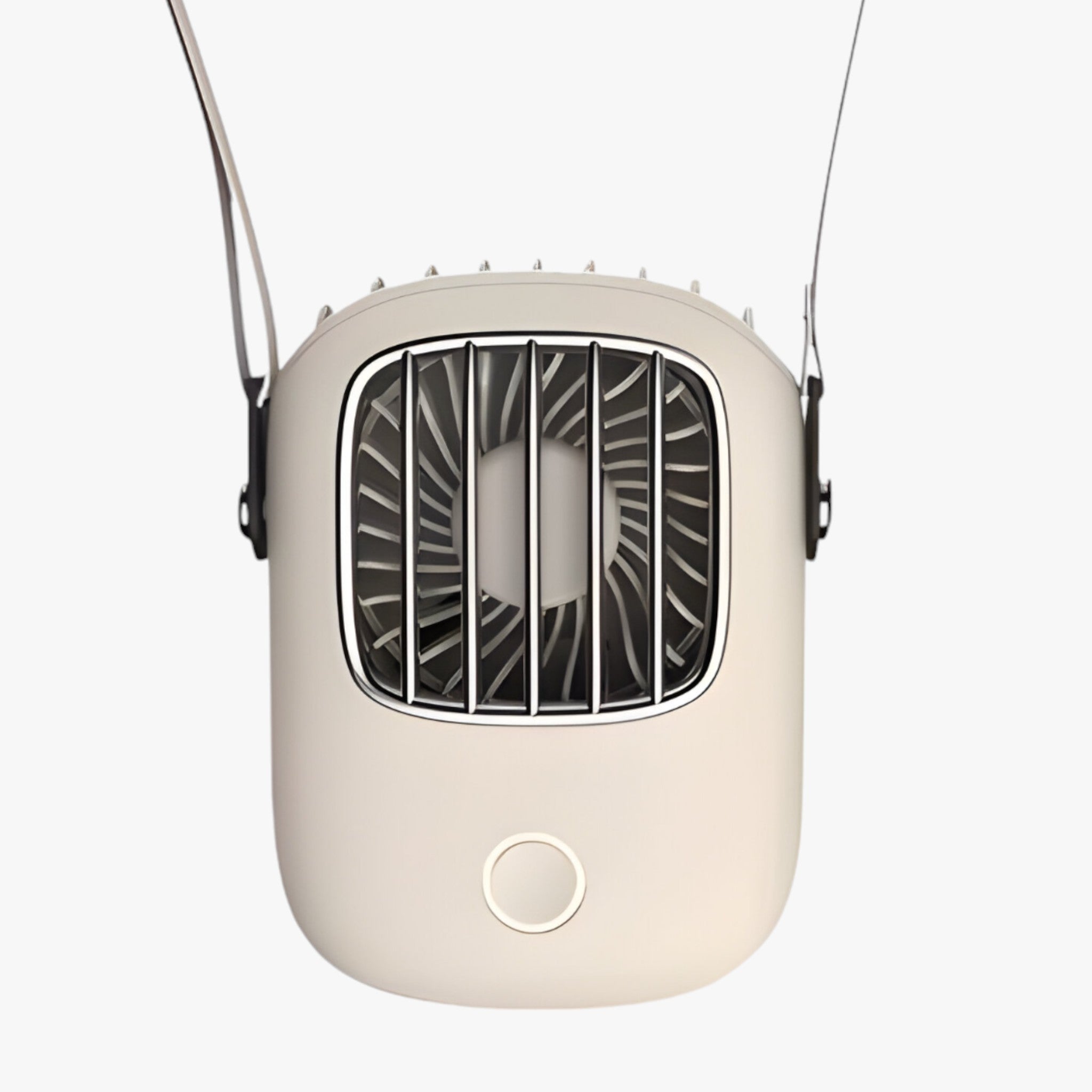 gadgets : Draagbare Nek - En Dekenventilator - Oplaadbare Koeling met LED-Verlichting in Wit van Pantino