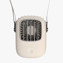 gadgets : Draagbare Nek - En Dekenventilator - Oplaadbare Koeling met LED-Verlichting in Wit van Pantino