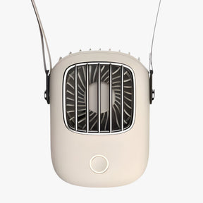 gadgets : Draagbare Nek - En Dekenventilator - Oplaadbare Koeling met LED-Verlichting in Wit van Pantino