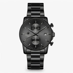 watches : Lichtgewicht Roestvrijstalen Chronograafuurwerk - Zwart Wit in Zwart van Pantino