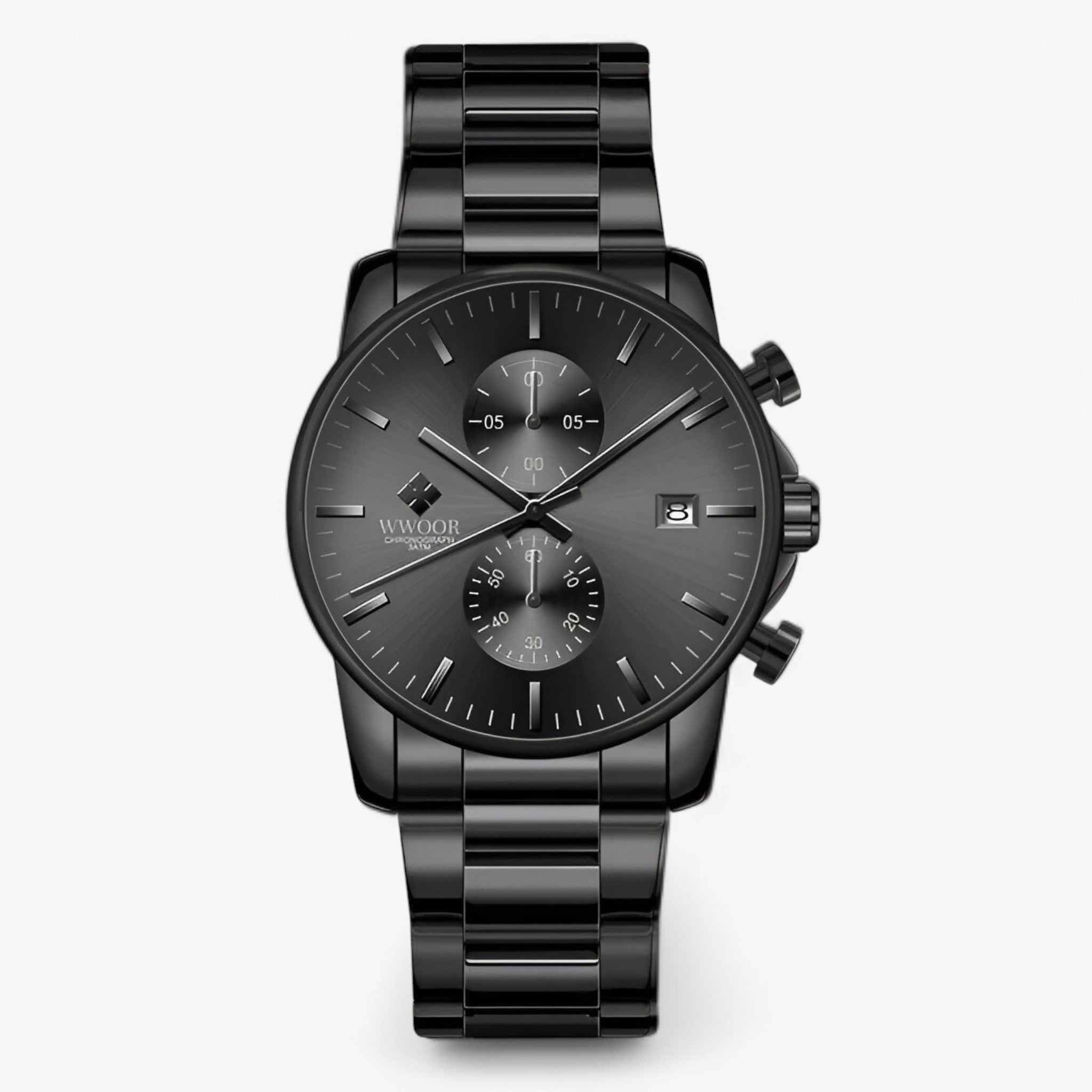 watches : Horloge Goud - Luxe Zakelijk Chronograafhorloge in Zwart van Pantino