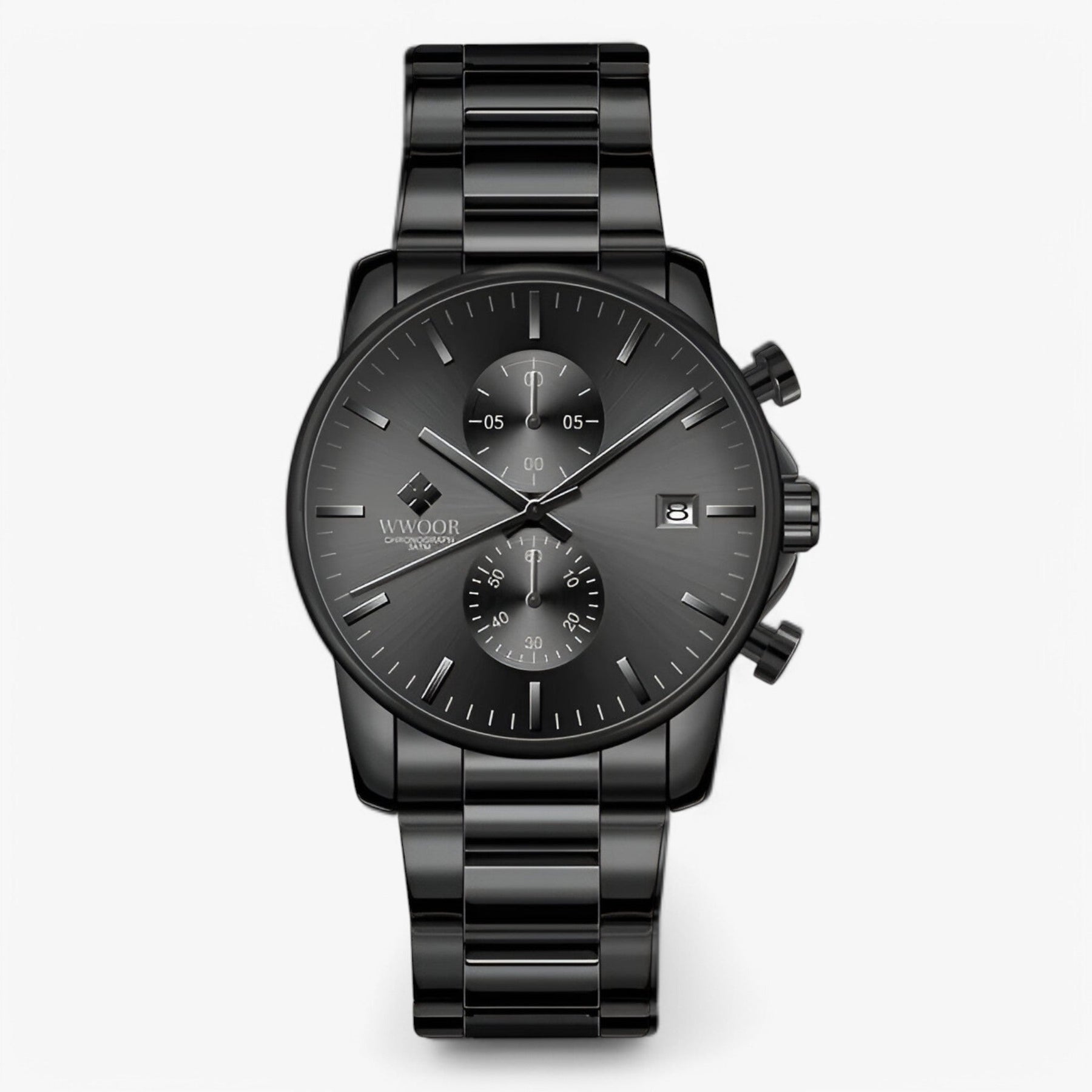 watches : Horloge Goud - Luxe Zakelijk Chronograafhorloge in Zwart van Pantino