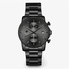 watches : Horloge Goud - Luxe Zakelijk Chronograafhorloge in Zwart van Pantino