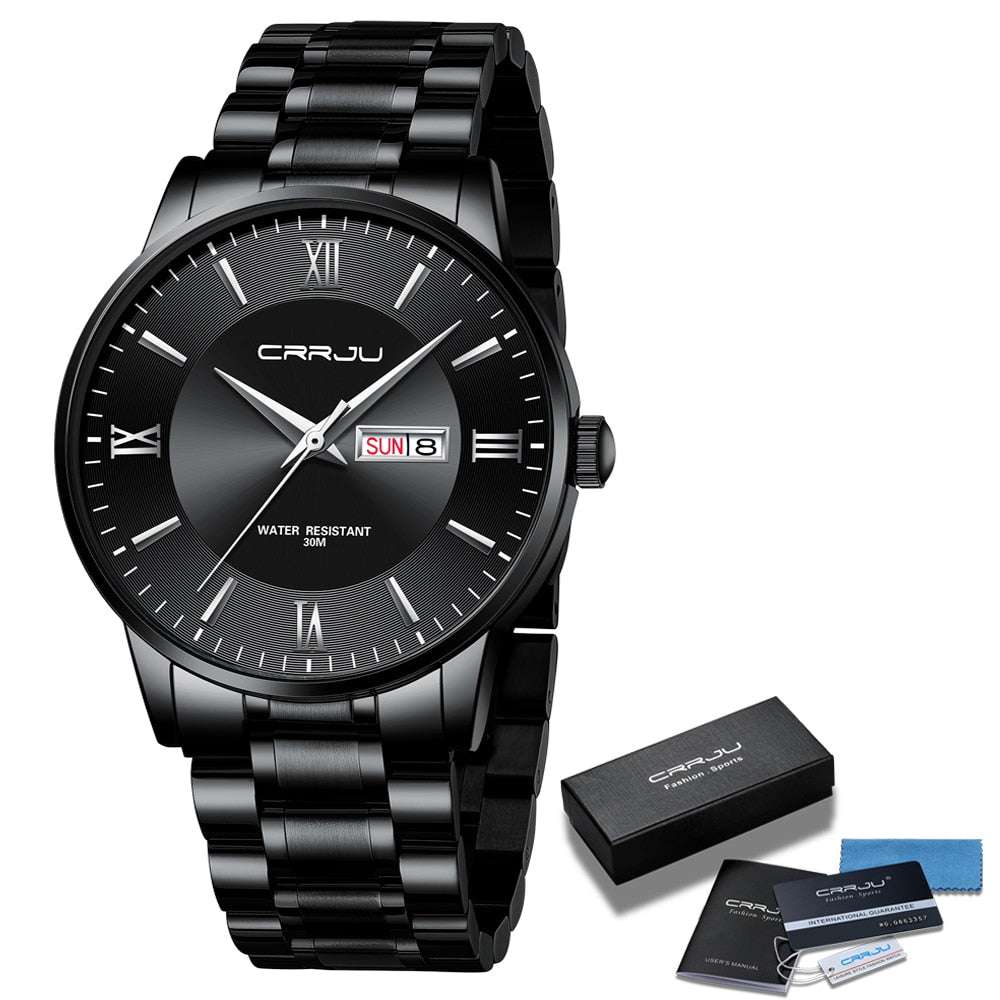 watches : Heren sporthorloge zwart - Waterdicht siliconen chronograaf met datum en stopwatch in Zwart van Pantino