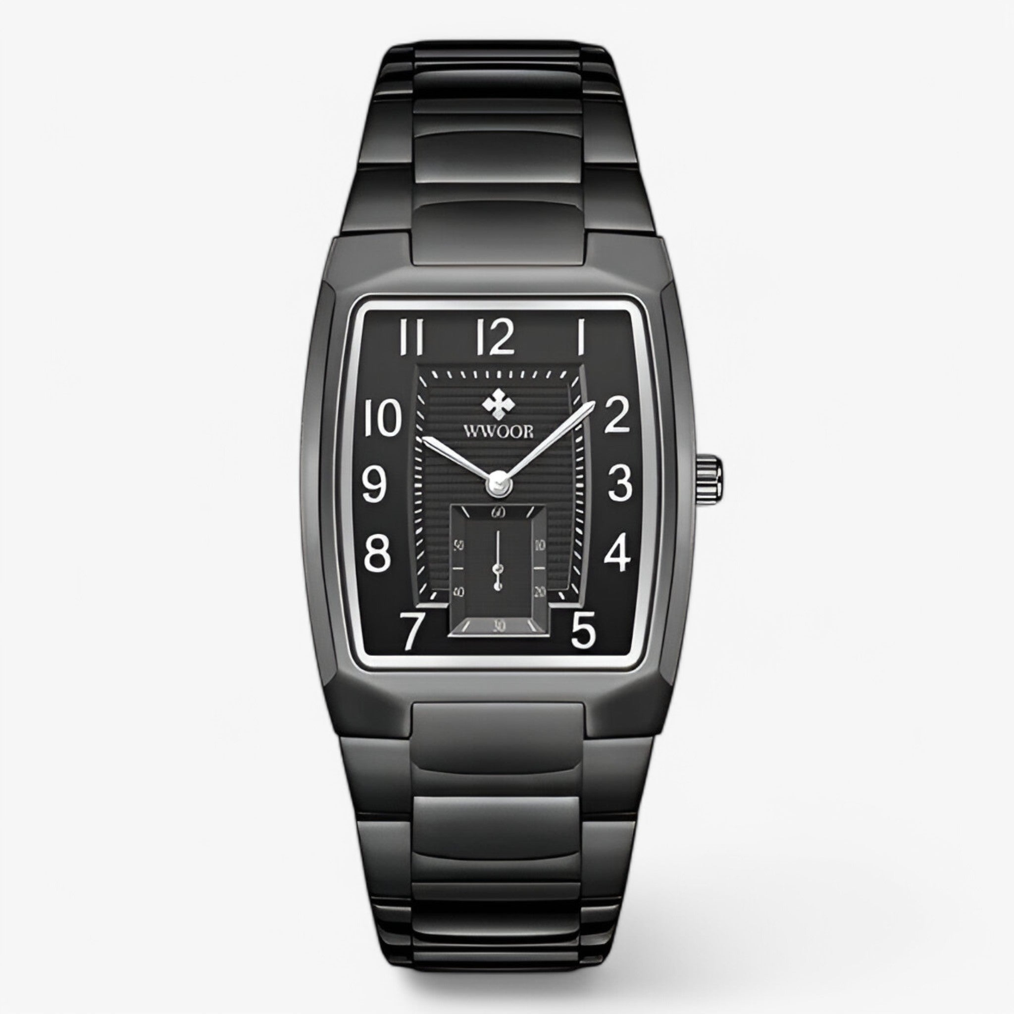 watches : Horloge Zwart - Luxe Zakelijk met Vierkante Wijzerplaat in Zwart van Pantino