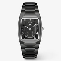 watches : Horloge Zwart - Luxe Zakelijk met Vierkante Wijzerplaat in Zwart van Pantino