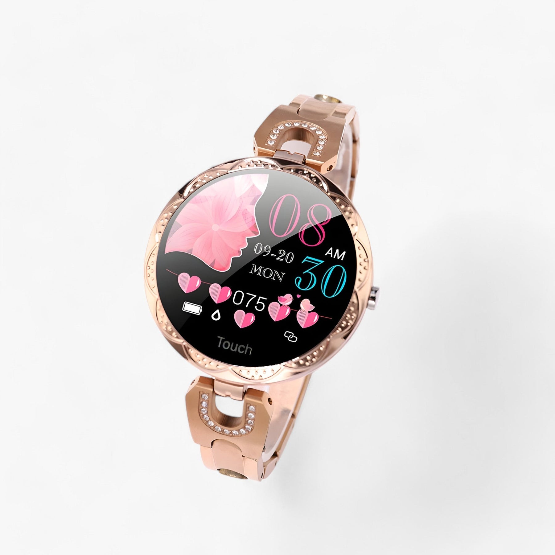 watches : Smartwatch Dames Zilver Waterdicht - Elegant Horloge met Hartslagmeter & Activiteiten Tracker in van Pantino