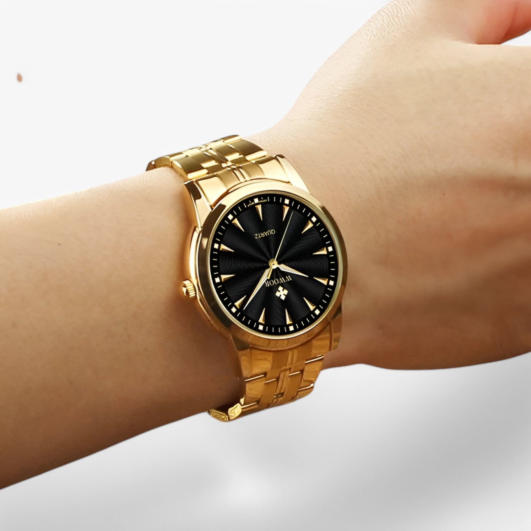 watches : Horloge Heren Wit Blauw - Luxe Roestvrijstalen Gouden in van Pantino