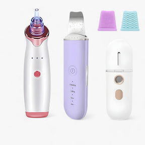 Skin Care Tool Set : Ring Oranje Ensemble - SkinScrub Pro - Ultrasone Gezichtsspatel in Violet Ensemble 2 van Pantino