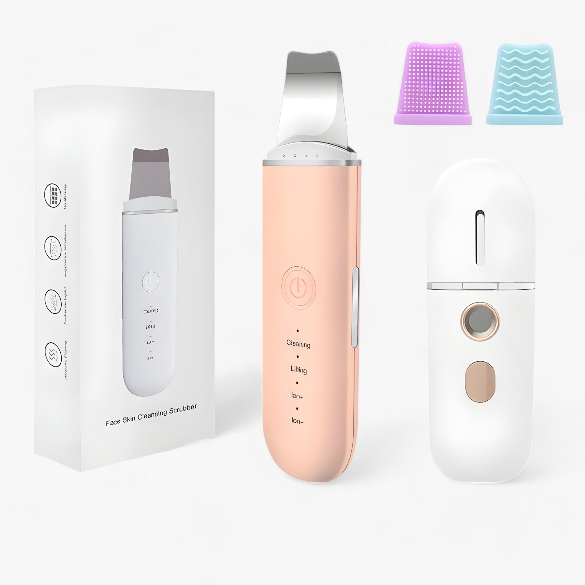 Skin Care Tool Set : Ring Oranje Ensemble - SkinScrub Pro - Ultrasone Gezichtsspatel in Oranje Ensemble 1 van Pantino