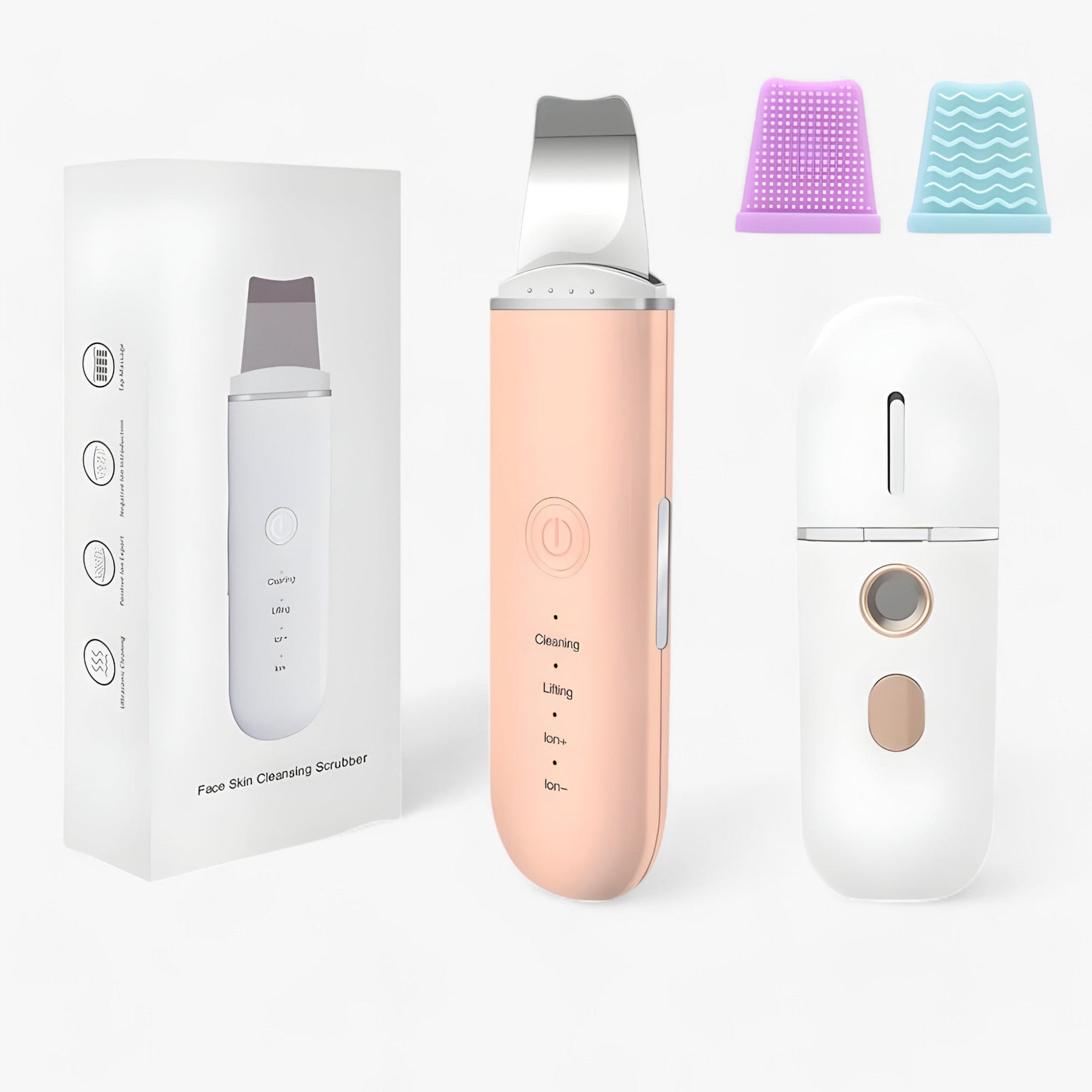 Skin Care Tool Set : Ring Oranje Ensemble - SkinScrub Pro - Ultrasone Gezichtsspatel in Oranje Ensemble 1 van Pantino