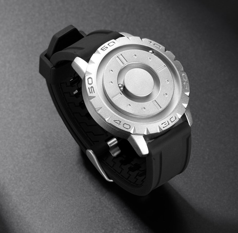 watches : Horloge Zwart - Stalen Band - Het Uniekste van in Zilver - rubberen band (uitverkocht) van Pantino