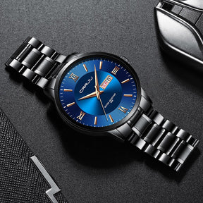 watches : Heren sporthorloge zwart - Waterdicht siliconen chronograaf met datum en stopwatch in van Pantino