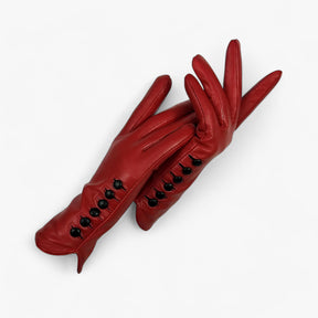 Gloves : Handschoenen Rood - Luxe Leren voor Koude Dagen in van Pantino