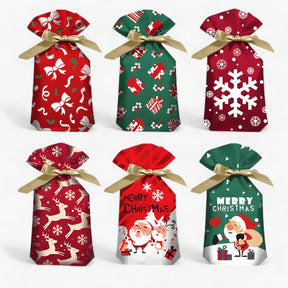Gift Bag : Vader Kerstman Kerst Snoepzak - Cadeauverpakking - Herbruikbaar in van Pantino